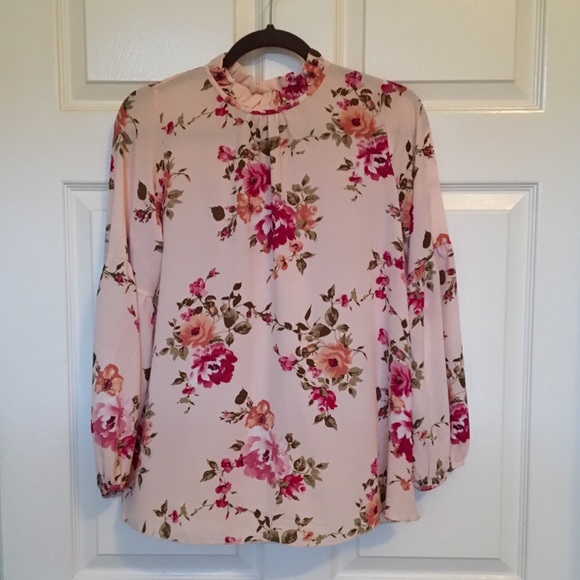 *Bohm Peach & Floral BOHO Blouse. - Picture 1 of 4